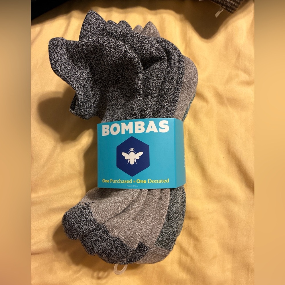 Bombas unisex ankle socks 6 pairs size large